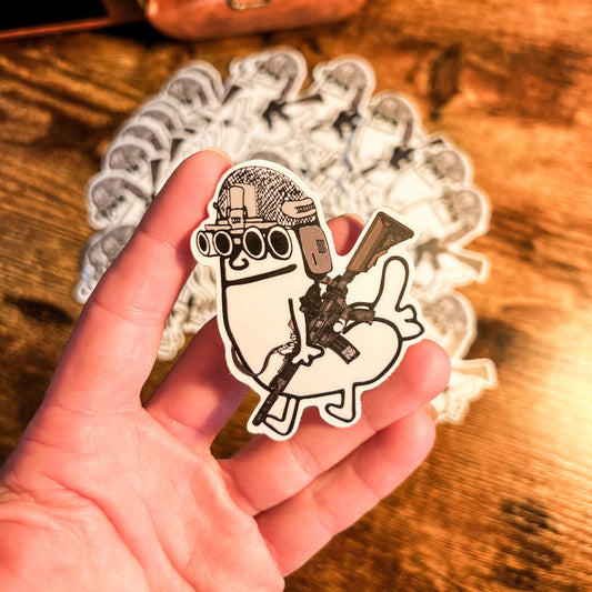 Tactical Dickbutt Sticker