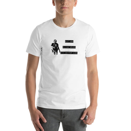 East Ass, Sling Brass, Aim Center Mass with Sit On My Face QR Code T-Shirt